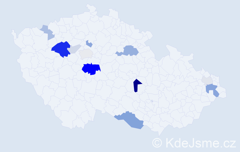 Příjmení: 'Rajglová', počet výskytů 31 v celé ČR