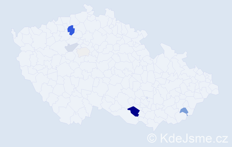 Příjmení: 'Taligová', počet výskytů 10 v celé ČR