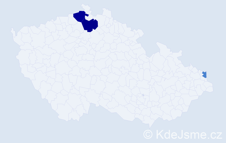 Příjmení: 'Šturcel', počet výskytů 5 v celé ČR