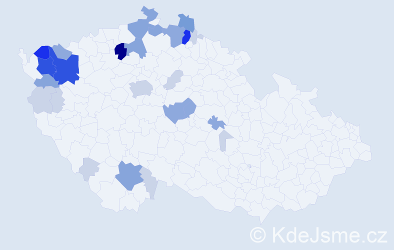 Příjmení: 'Latislav', počet výskytů 87 v celé ČR