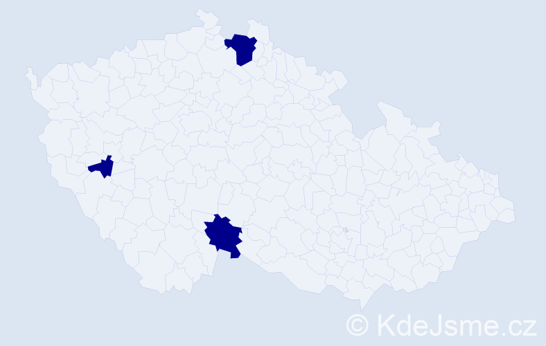 Příjmení: 'Erb', počet výskytů 3 v celé ČR