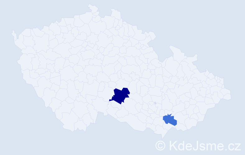 Příjmení: 'Mopilsová', počet výskytů 11 v celé ČR