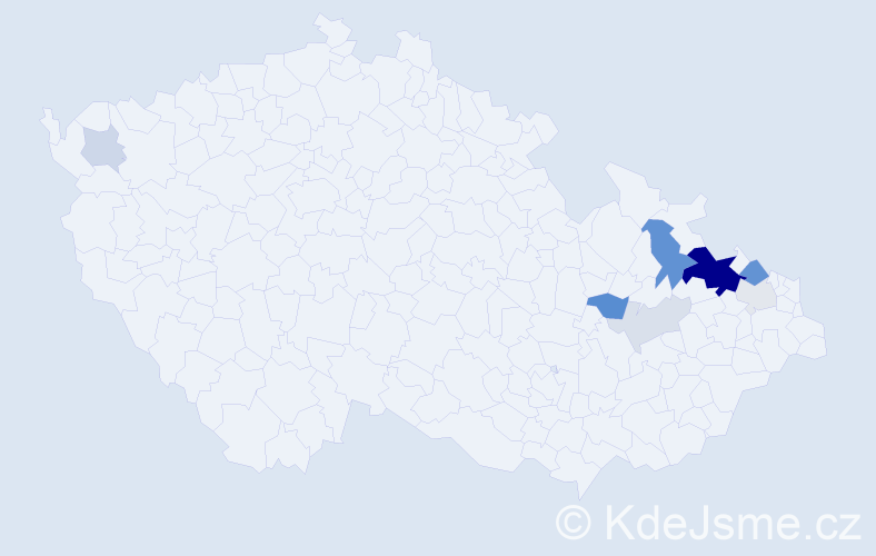 Příjmení: 'Granzerová', počet výskytů 27 v celé ČR