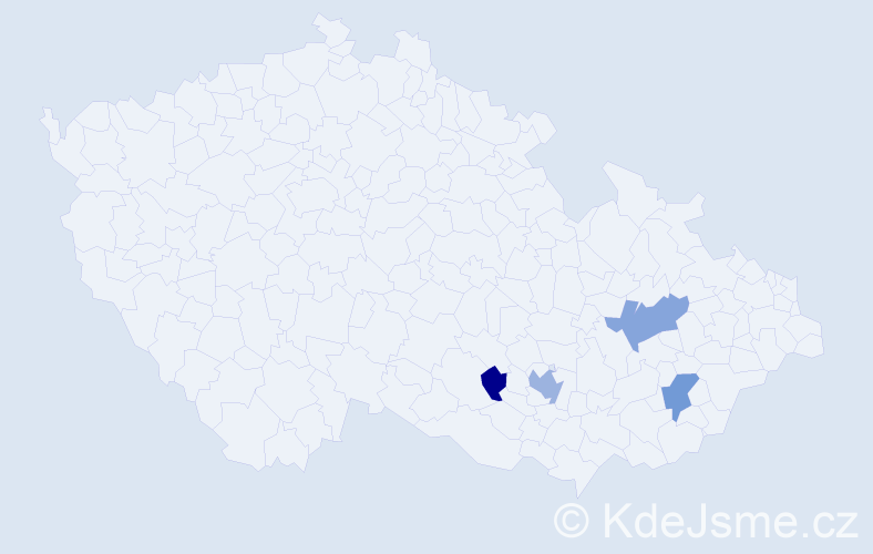 Příjmení: 'Keferová', počet výskytů 8 v celé ČR