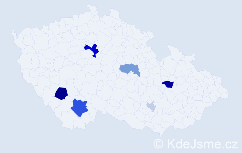 Příjmení: 'Prints', počet výskytů 11 v celé ČR