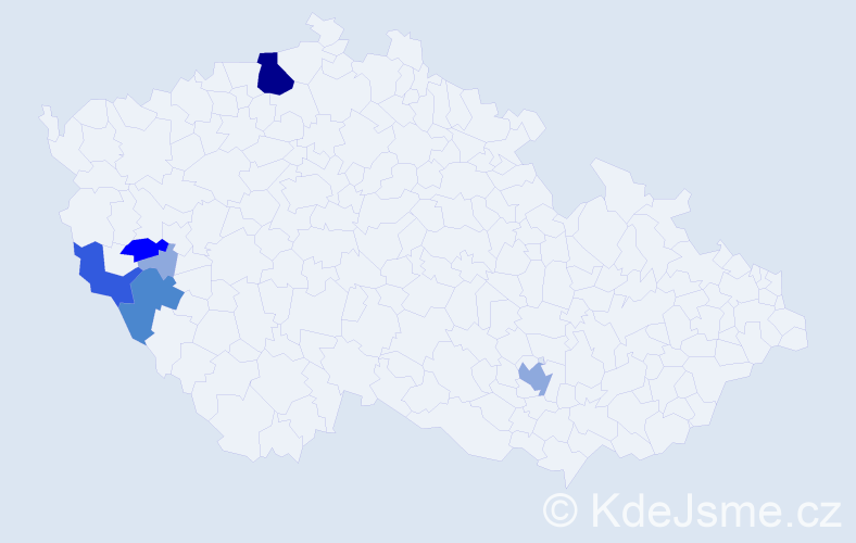 Příjmení: 'Auerveková', počet výskytů 16 v celé ČR