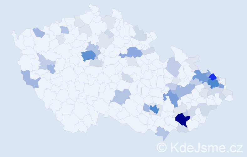 Příjmení: 'Dominiková', počet výskytů 235 v celé ČR