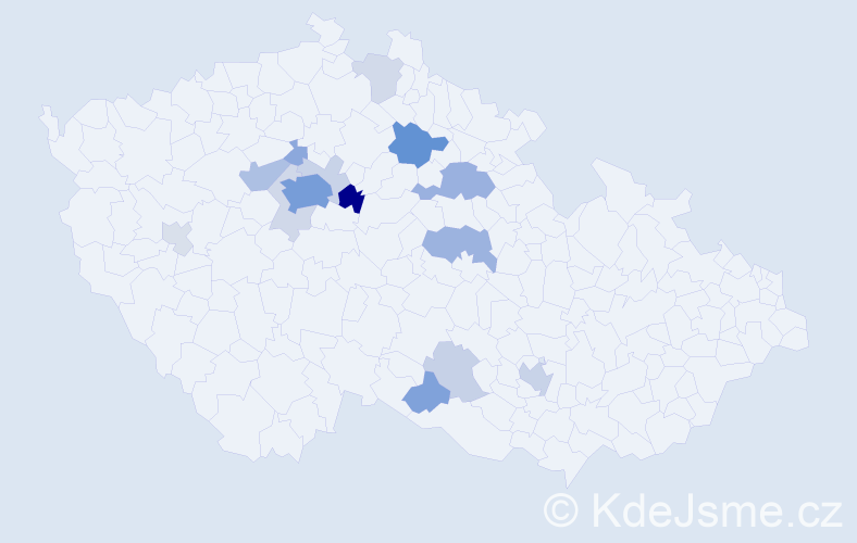 Příjmení: 'Fedoryshyn', počet výskytů 55 v celé ČR