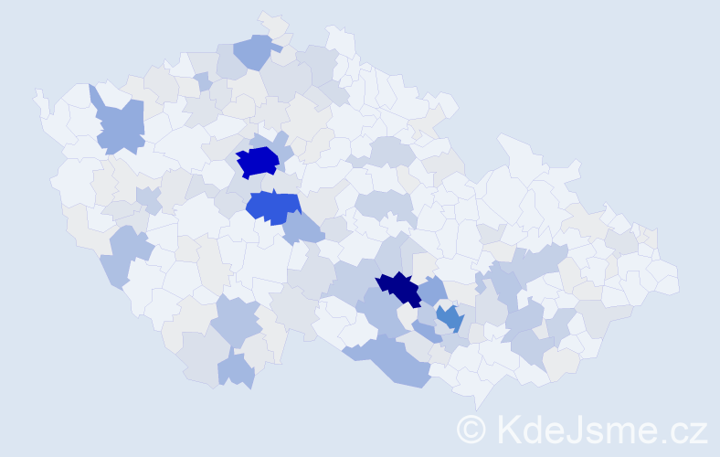 Příjmení: 'Sysel', počet výskytů 682 v celé ČR