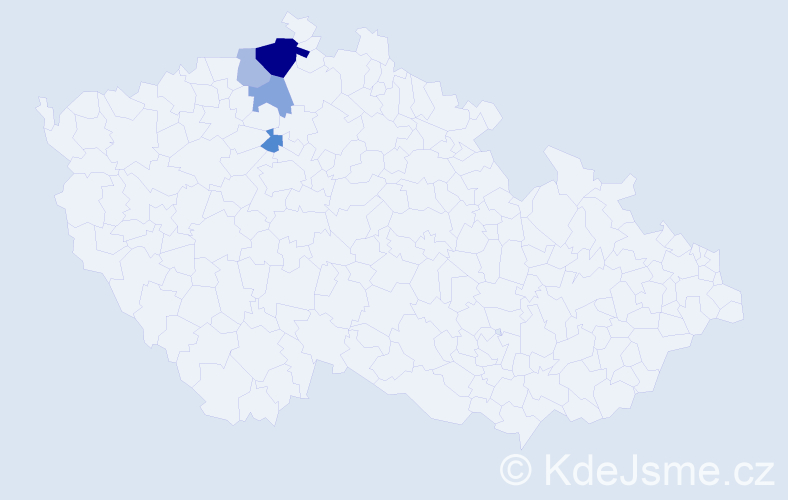 Příjmení: 'Urgoš', počet výskytů 8 v celé ČR