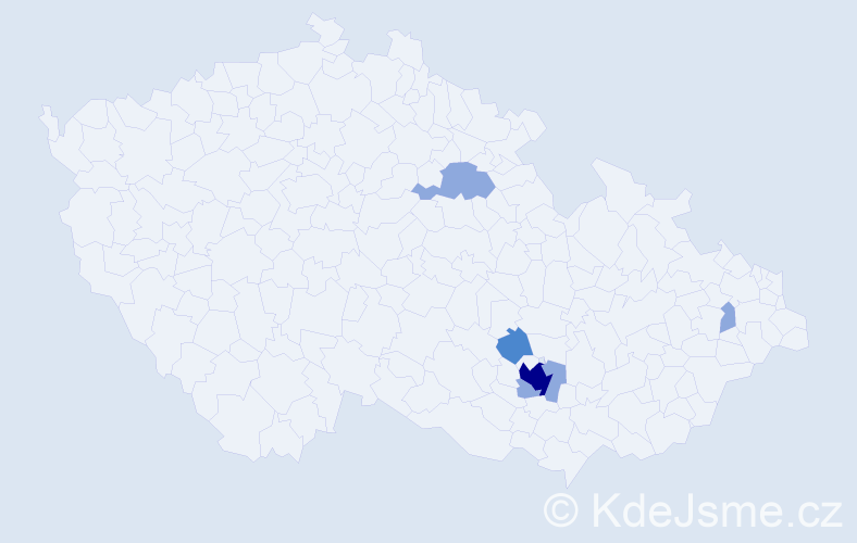 Příjmení: 'Wisz', počet výskytů 13 v celé ČR