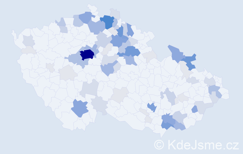 Příjmení: 'Kmínek', počet výskytů 297 v celé ČR
