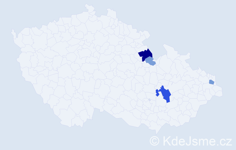 Příjmení: 'Cit', počet výskytů 14 v celé ČR