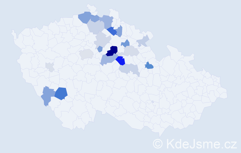 Příjmení: 'Semirádová', počet výskytů 40 v celé ČR