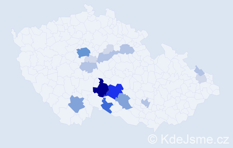 Příjmení: 'Rásochová', počet výskytů 65 v celé ČR