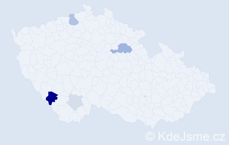 Příjmení: 'Šartner', počet výskytů 9 v celé ČR
