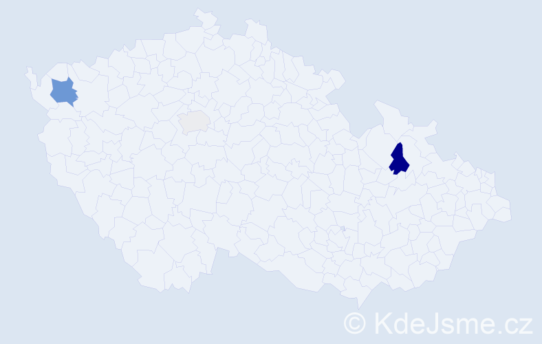 Příjmení: 'Hegeduš', počet výskytů 6 v celé ČR
