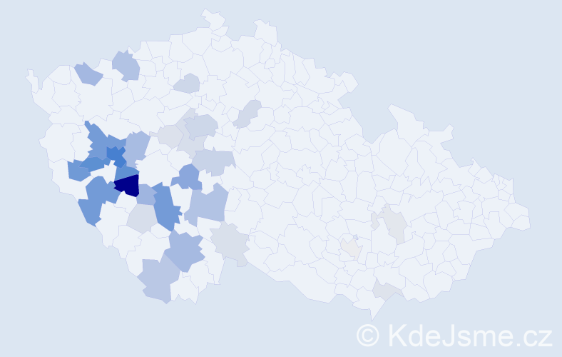 Příjmení: 'Košanová', počet výskytů 119 v celé ČR