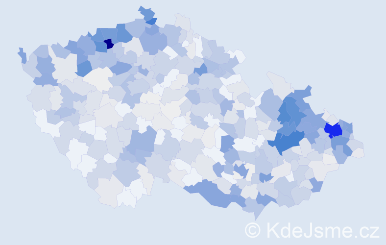 Příjmení: 'Baláž', počet výskytů 2424 v celé ČR