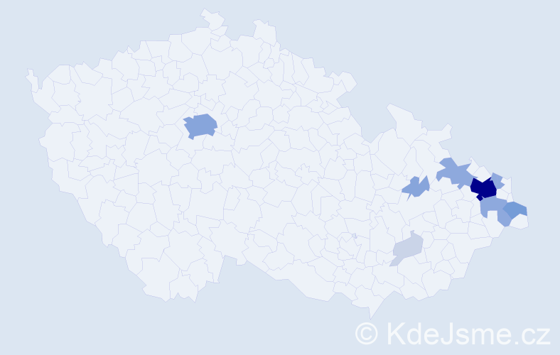 Příjmení: 'Gondková', počet výskytů 32 v celé ČR
