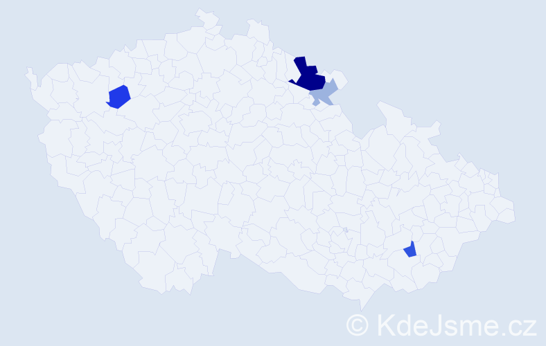 Příjmení: 'Sapár', počet výskytů 10 v celé ČR