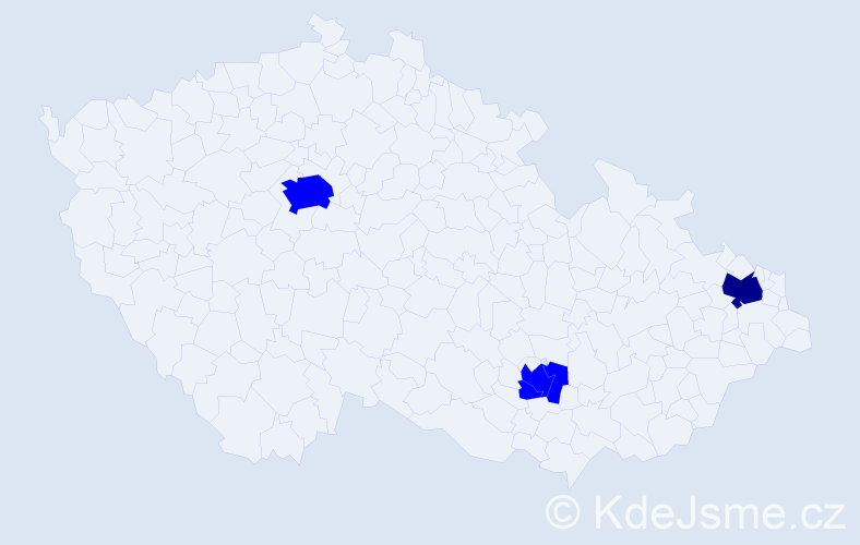 Příjmení: 'Matos', počet výskytů 5 v celé ČR