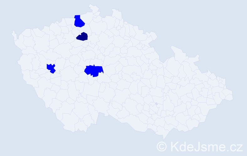 Příjmení: 'Ąuptáčiková', počet výskytů 5 v celé ČR