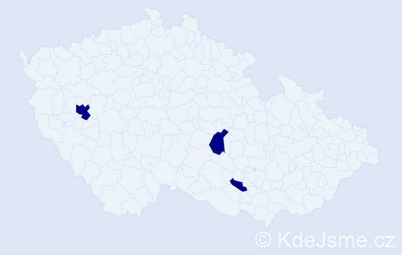Příjmení: 'Mészár', počet výskytů 3 v celé ČR