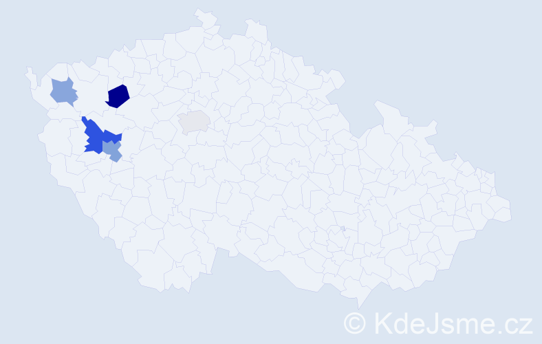 Příjmení: 'Zikula', počet výskytů 7 v celé ČR