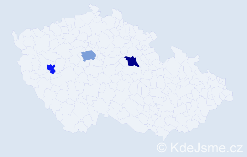 Příjmení: 'Cehlárová', počet výskytů 4 v celé ČR