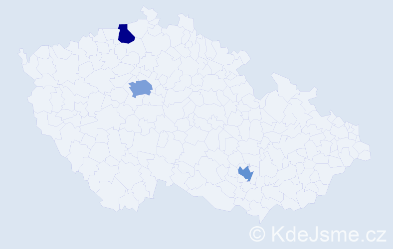 Příjmení: 'Turác', počet výskytů 4 v celé ČR