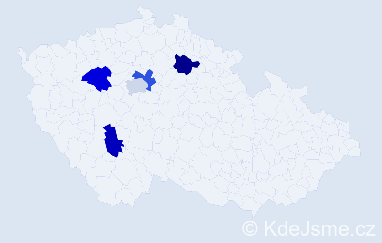 Příjmení: 'Popusoi', počet výskytů 5 v celé ČR