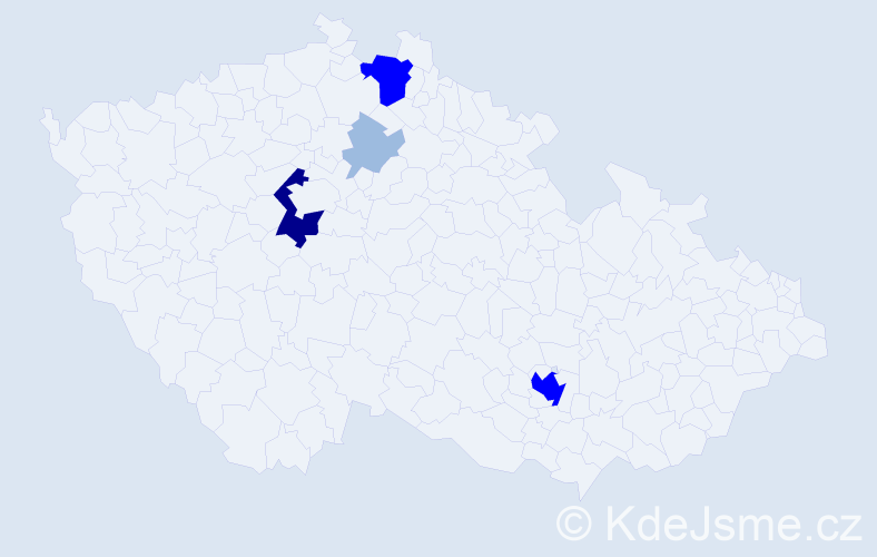 Příjmení: 'Malysh', počet výskytů 11 v celé ČR