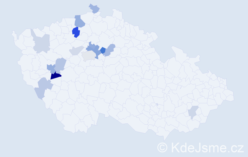 Příjmení: 'Šnaidr', počet výskytů 28 v celé ČR