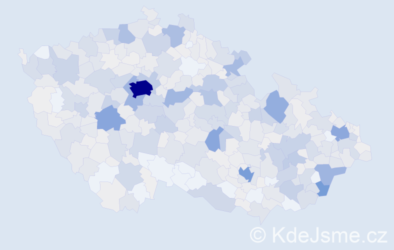 Příjmení: 'Ptáček', počet výskytů 2887 v celé ČR