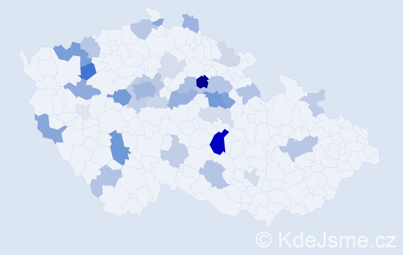 Příjmení: 'Vinopalová', počet výskytů 98 v celé ČR