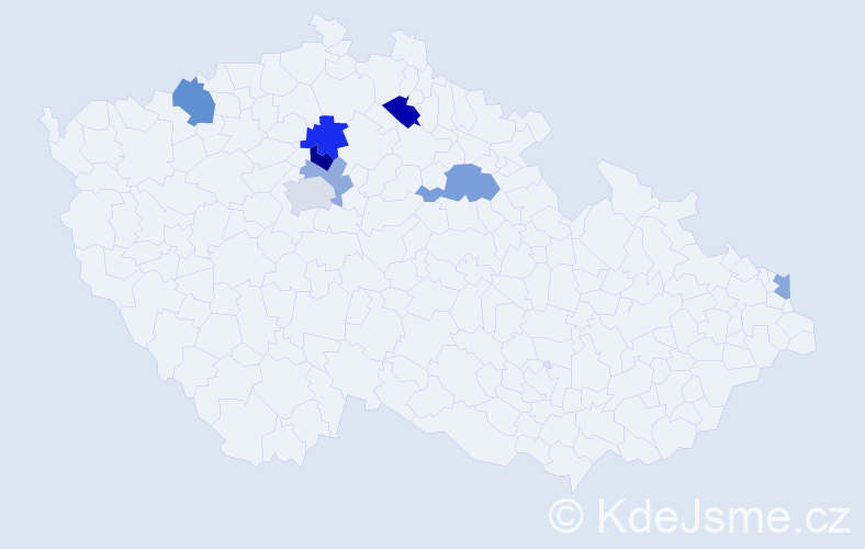 Příjmení: 'Budkovská', počet výskytů 14 v celé ČR
