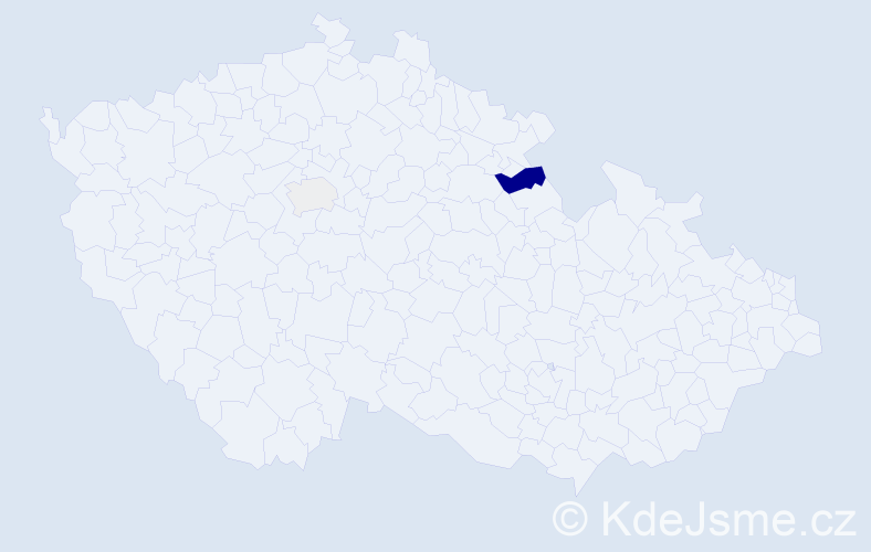 Příjmení: 'Arijčuková', počet výskytů 5 v celé ČR