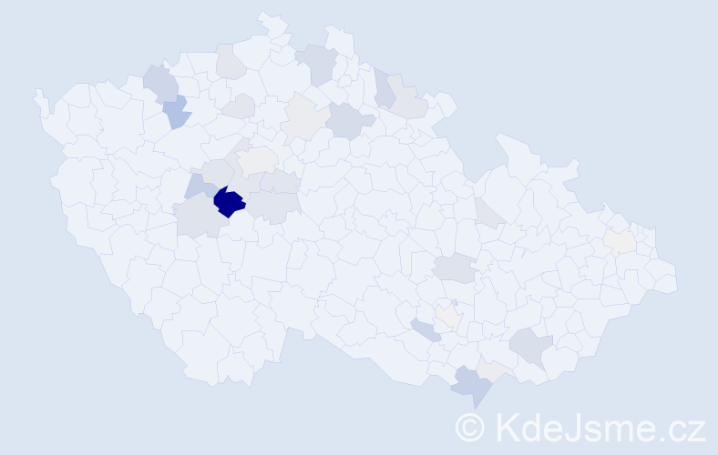 Příjmení: 'Kobík', počet výskytů 88 v celé ČR