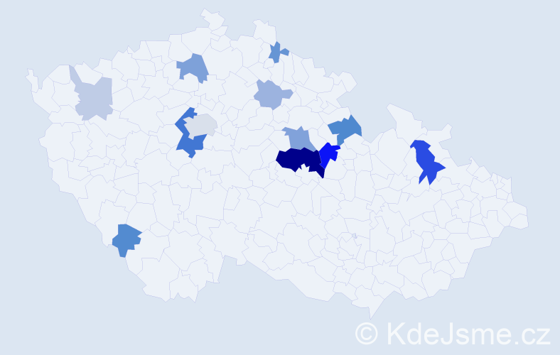 Příjmení: 'Klenor', počet výskytů 36 v celé ČR