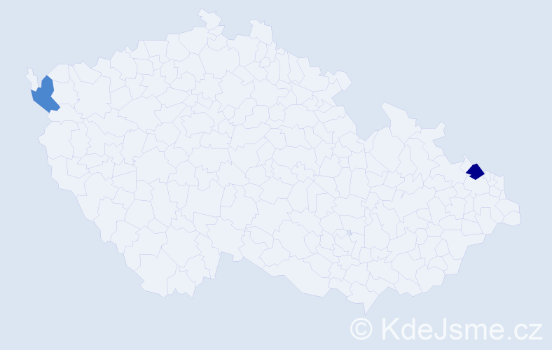 Příjmení: 'Volin', počet výskytů 4 v celé ČR