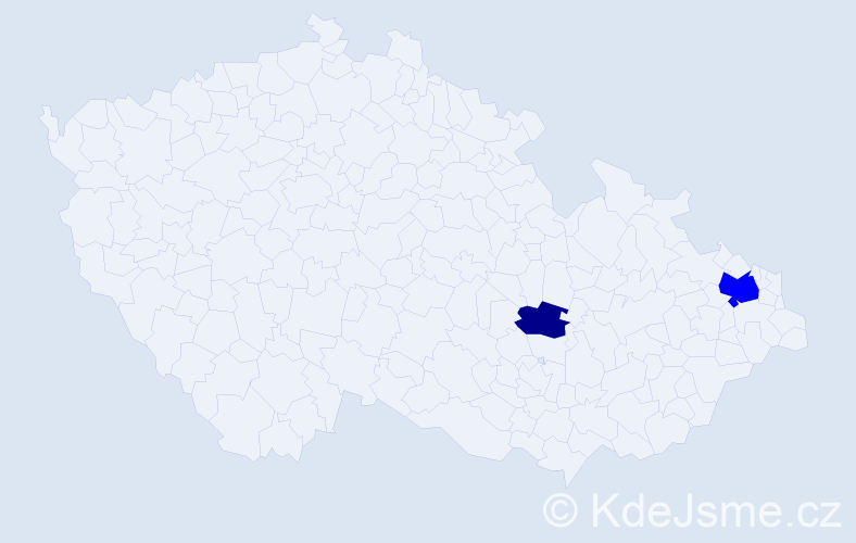 Příjmení: 'Reinwaldová', počet výskytů 5 v celé ČR