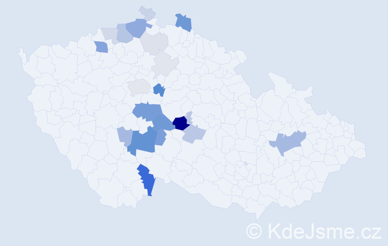 Příjmení: 'Neufusová', počet výskytů 74 v celé ČR
