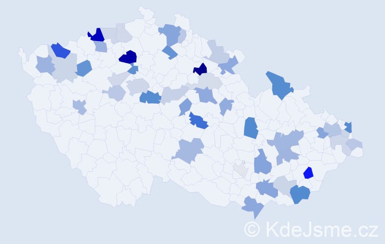Příjmení: 'Pappová', počet výskytů 101 v celé ČR