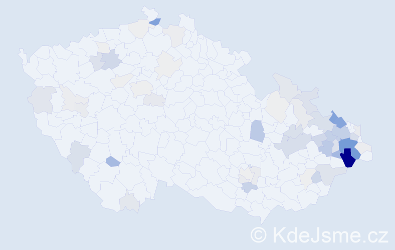 Příjmení: 'Gola', počet výskytů 267 v celé ČR