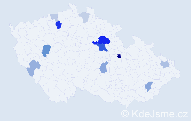 Příjmení: 'Wenigerová', počet výskytů 29 v celé ČR