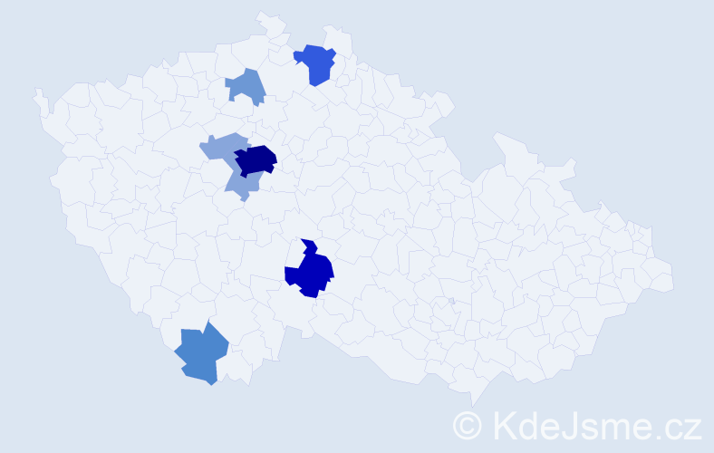 Příjmení: 'Mihule', počet výskytů 41 v celé ČR