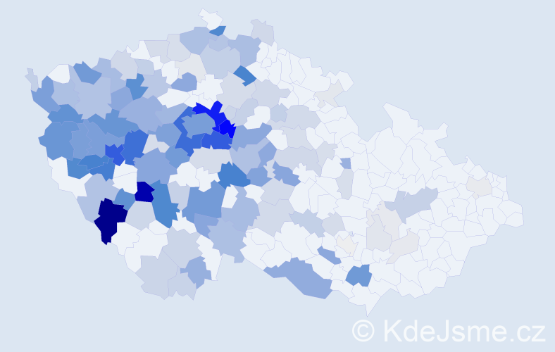 Příjmení: 'Forejtová', počet výskytů 635 v celé ČR