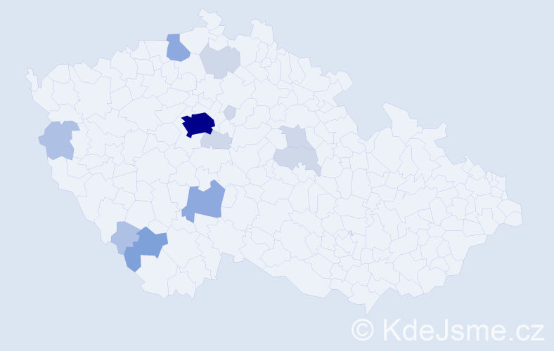 Příjmení: 'Haislová', počet výskytů 34 v celé ČR