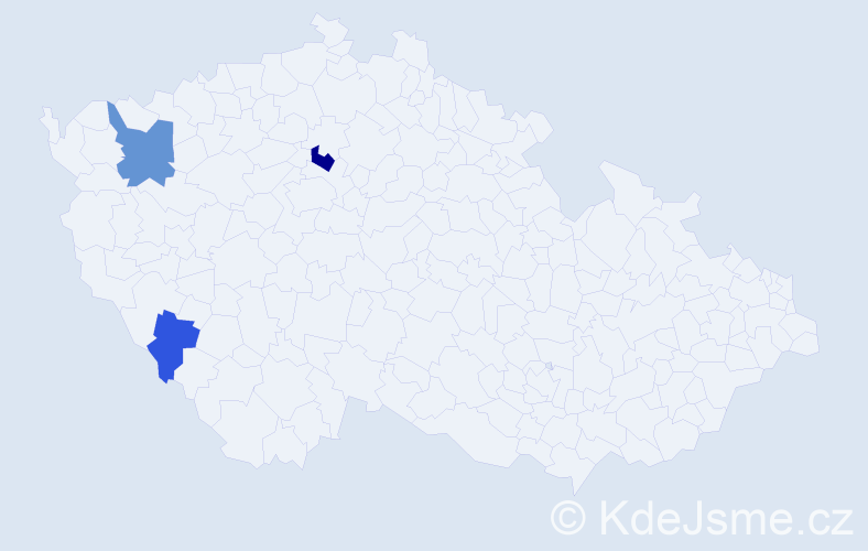 Příjmení: 'Kaukal', počet výskytů 5 v celé ČR